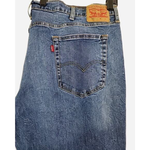 Levi's 541 ~Men's 46 X 30 (46×29)~ Blue Denim High Rise Straight Leg Zip Fly. - Picture 8 of 13